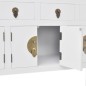 vidaXL Aparador de estilo chino de madera maciza blanco vidaXL Aparador de estilo chino de madera maciza blanco