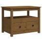 vidaXL Mesa de centro de madera maciza de pino marrón miel 71x49x55 cm vidaXL Mesa de centro de madera maciza de pino marrón miel 71x49x55 cm