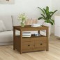 vidaXL Mesa de centro de madera maciza de pino marrón miel 71x49x55 cm vidaXL Mesa de centro de madera maciza de pino marrón miel 71x49x55 cm