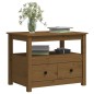 vidaXL Mesa de centro de madera maciza de pino marrón miel 71x49x55 cm vidaXL Mesa de centro de madera maciza de pino marrón miel 71x49x55 cm