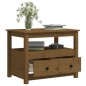 vidaXL Mesa de centro de madera maciza de pino marrón miel 71x49x55 cm vidaXL Mesa de centro de madera maciza de pino marrón miel 71x49x55 cm