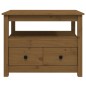 vidaXL Mesa de centro de madera maciza de pino marrón miel 71x49x55 cm vidaXL Mesa de centro de madera maciza de pino marrón miel 71x49x55 cm