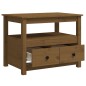 vidaXL Mesa de centro de madera maciza de pino marrón miel 71x49x55 cm vidaXL Mesa de centro de madera maciza de pino marrón miel 71x49x55 cm