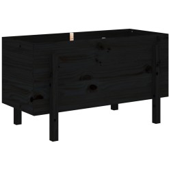 vidaXL Arriate elevado de jardín madera maciza pino negro 101x50x57 cm