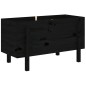 vidaXL Arriate elevado de jardín madera maciza pino negro 101x50x57 cm