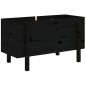 vidaXL Arriate elevado de jardín madera maciza pino negro 101x50x57 cm