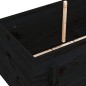 vidaXL Arriate elevado de jardín madera maciza pino negro 101x50x57 cm