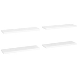 vidaXL Estantes flotantes de pared 4 uds MDF blanco 90x23,5x3,8 cm