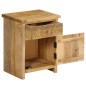 vidaXL Mesita de noche de madera maciza de mango 40x30x50 cm vidaXL Mesita de noche de madera maciza de mango 40x30x50 cm