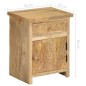 vidaXL Mesita de noche de madera maciza de mango 40x30x50 cm vidaXL Mesita de noche de madera maciza de mango 40x30x50 cm
