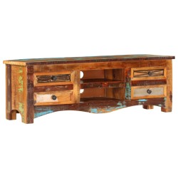 vidaXL Mueble para la TV  madera maciz reciclada 120x30x40 cm