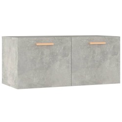 vidaXL Armario pared madera contrachapada gris hormigón 80x35x36,5 cm