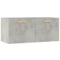 vidaXL Armario pared madera contrachapada gris hormigón 80x35x36,5 cm vidaXL Armario pared madera contrachapada gris hormigón 80x35x36,5 cm
