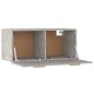 vidaXL Armario pared madera contrachapada gris hormigón 80x35x36,5 cm vidaXL Armario pared madera contrachapada gris hormigón 80x35x36,5 cm