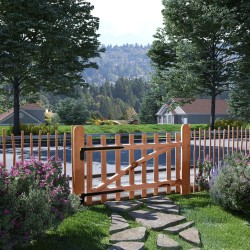vidaXL Puerta para valla 100x60cm madera de avellano impregnada
