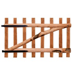 vidaXL Puerta para valla 100x60cm madera de avellano impregnada