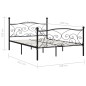 vidaXL Estructura de cama con somier metal negro 120x200 cm vidaXL Estructura de cama con somier metal negro 120x200 cm