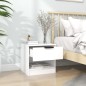 vidaXL Mesitas de noche 2 uds madera contrachapada color blanco vidaXL Mesitas de noche 2 uds madera contrachapada color blanco