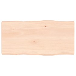 vidaXL Tablero de mesa madera maciza borde natural 80x40x(2-4) cm
