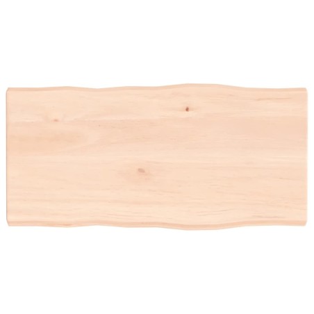 vidaXL Tablero de mesa madera maciza borde natural 80x40x(2-4) cm
