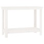 vidaXL Banco de trabajo de madera maciza de pino blanco 110x50x80 cm vidaXL Banco de trabajo de madera maciza de pino blanco 110x50x80 cm