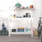 vidaXL Banco de trabajo de madera maciza de pino blanco 110x50x80 cm vidaXL Banco de trabajo de madera maciza de pino blanco 110x50x80 cm