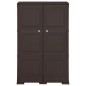 vidaXL Armario de plástico diseño de madera marrón 79x43x125 cm vidaXL Armario de plástico diseño de madera marrón 79x43x125 cm