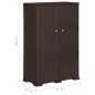 vidaXL Armario de plástico diseño de madera marrón 79x43x125 cm vidaXL Armario de plástico diseño de madera marrón 79x43x125 cm