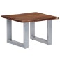 vidaXL Mesa de centro borde natural madera maciza acacia 60x60x40 cm vidaXL Mesa de centro borde natural madera maciza acacia 60x60x40 cm