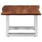 vidaXL Mesa de centro borde natural madera maciza acacia 60x60x40 cm vidaXL Mesa de centro borde natural madera maciza acacia 60x60x40 cm