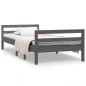 vidaXL Estructura de cama madera maciza de pino gris 90x200 cm vidaXL Estructura de cama madera maciza de pino gris 90x200 cm