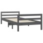 vidaXL Estructura de cama madera maciza de pino gris 90x200 cm vidaXL Estructura de cama madera maciza de pino gris 90x200 cm