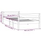 vidaXL Estructura de cama madera maciza de pino gris 90x200 cm vidaXL Estructura de cama madera maciza de pino gris 90x200 cm