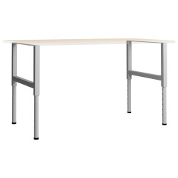 vidaXL Estructura de banco de trabajo 2 uds metal 85x(69-95,5)cm gris