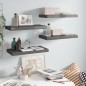 vidaXL Estantes flotantes de pared 4 uds MDF negro brillo 50x23x3,8 cm vidaXL Estantes flotantes de pared 4 uds MDF negro brillo 50x23x3,8 cm