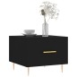 vidaXL Mesa de centro madera contrachapada negro 50x50x40 cm vidaXL Mesa de centro madera contrachapada negro 50x50x40 cm