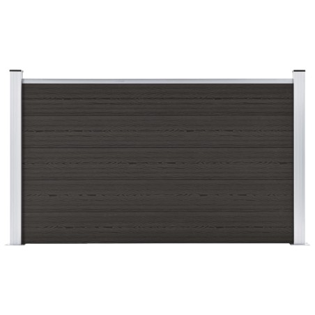 vidaXL Panel de valla WPC negro 180x105 cm