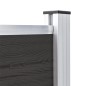 vidaXL Panel de valla WPC negro 180x105 cm