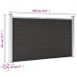 vidaXL Panel de valla WPC negro 180x105 cm