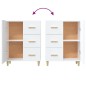 vidaXL Aparador de madera de ingeniería blanco 69,5x34x90 cm
