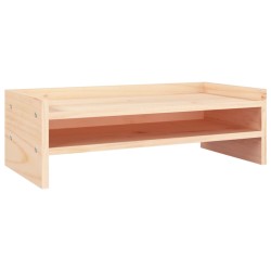 vidaXL Soporte para monitor madera maciza de pino 50x24x16 cm