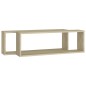vidaXL Estantes cubos de pared 2 uds contrachapada roble 80x15x26,5 cm vidaXL Estantes cubos de pared 2 uds contrachapada roble 80x15x26,5 cm