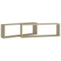 vidaXL Estantes cubos de pared 2 uds contrachapada roble 80x15x26,5 cm vidaXL Estantes cubos de pared 2 uds contrachapada roble 80x15x26,5 cm