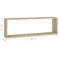 vidaXL Estantes cubos de pared 2 uds contrachapada roble 80x15x26,5 cm vidaXL Estantes cubos de pared 2 uds contrachapada roble 80x15x26,5 cm