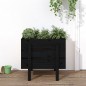 vidaXL Jardinera de madera maciza de pino negro 62x50x57 cm vidaXL Jardinera de madera maciza de pino negro 62x50x57 cm