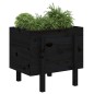 vidaXL Jardinera de madera maciza de pino negro 62x50x57 cm vidaXL Jardinera de madera maciza de pino negro 62x50x57 cm