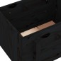 vidaXL Jardinera de madera maciza de pino negro 62x50x57 cm vidaXL Jardinera de madera maciza de pino negro 62x50x57 cm