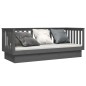 vidaXL Sofá cama madera maciza de pino gris 75x190 cm vidaXL Sofá cama madera maciza de pino gris 75x190 cm