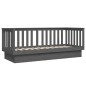 vidaXL Sofá cama madera maciza de pino gris 75x190 cm vidaXL Sofá cama madera maciza de pino gris 75x190 cm