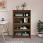 vidaXL Estantería madera maciza de pino marrón miel 80x35x126 cm vidaXL Estantería madera maciza de pino marrón miel 80x35x126 cm